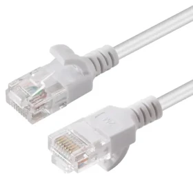MicroConnect CAT6 U/UTP SLIM 1m biela / PVC (V-UTP601W-SLIM)