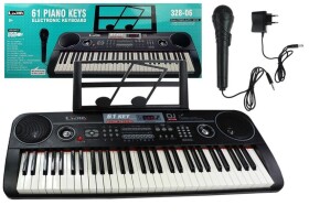 Mamido Veľký keyboard pre deti USB vstup + mikrofón