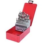 KS Tools 3302613 HSS-G sada špirálových vrtákov do kovu, 1 mm, 1.5 mm, 2 mm, 2.5 mm, 3 mm, 3.5 mm, 4 mm, 4.5 mm, 5 mm, 5.5 mm, 6 mm, 6.5 mm, 7 mm, 7.5 mm, 8; 3302613