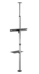 Equip Stojan TV podlaha-strop čierna / Stojan TV / 37-70" / nosnosť 30 kg / VESA 600x400 / otočný 360° (650621)