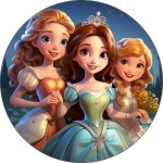 Jedlý papier Disney princezné a víly 19,5 cm - Pictu Hap - Pictu Hap