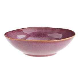 MADAM STOLTZ Kameninová miska Plum Reactive Glaze Large