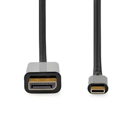 Nedis USB-C - DisplayPort čierna / Kábel adaptérový / USB 3.2 Gen 1 / 4K 60Hz / 2 m / pozlátené konektory (CCGB64352BK20)