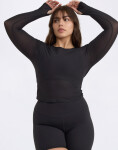 Organic Basics Active Mesh Long Sleeve Tee Black XS