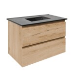 Kúpeľňová skrinka 2 zásuvková s umývadlom SAT B-Way 79x50x45 cm dub mat BWAY280OAKU4B BWAY280OAKU4B