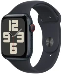 Apple Watch SE (2023) GPS + Cellular 44mm Atramentovo temné hliníkové telo - Atramentovo temný športový remienok M/L (MRH83QC/A)