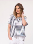 Look Made With Love Tričko 114 Amalfi Stripes Námornícka modrá/biela L/XL Pruhy Námořnická modrá/bílá