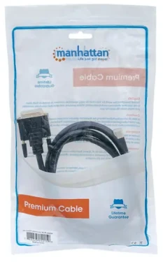 Manhattan čierna / Kábel Mini DisplayPort na DVI-D / 1,8 m / Dual-Link / 60 Hz (152150)