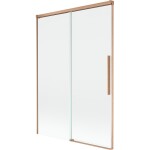 MEXEN/S - Rox vaňová zástena 2-krídlová posuvná 120 x 150, transparent, meď kartáčovaná 8C9-120-001-65-00