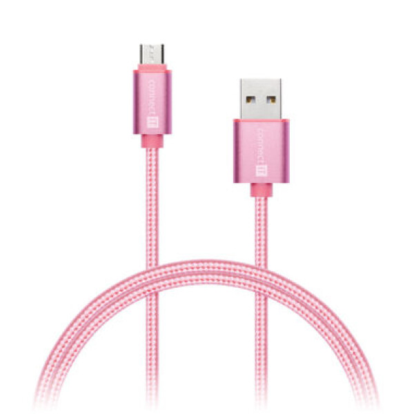 CONNECT IT Wirez Premium Metallic micro USB - USB ružovo-zlatá / 1m (CI-967)