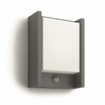 Philips Arbour IR 6W šedá / LED vonkajšie nástenné svietidlo / 600LM / 4000K / IP44 / senzor pohybu (8718696151983)