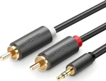 Ugreen 10513 Kábel Jack 3.5 mm - 2x RCA čierna / Audio kábel / 5 m (10513)