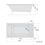 POLYSAN - NOEMI obdĺžniková vaňa 150x80x39cm, biela 71727