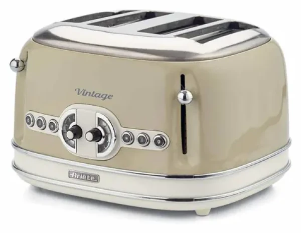 Ariete 156 Vintage béžová / Hriankovač / 4 hrianky / 1600 W (0156CR)