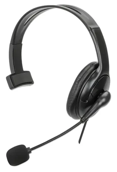 Manhattan Mono čierna / Headset / Monofónne / USB / Mikrofón / 2m kábel (180849)