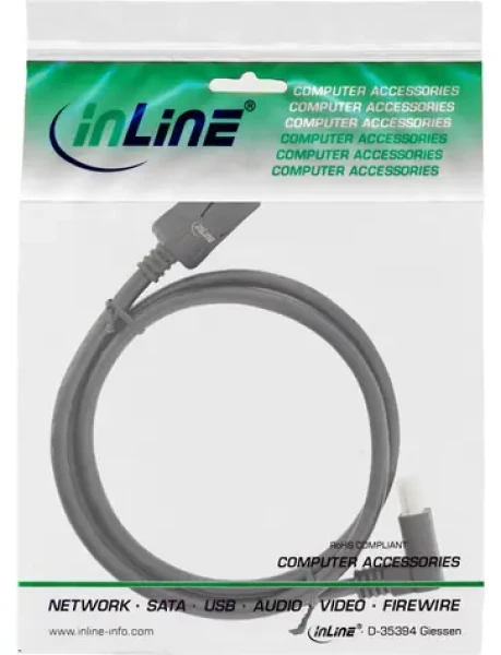 InLine DisplayPort kábel uhlový hore čierna / DisplayPort kábel / 8K UHD-2 / 2 m (17152O)