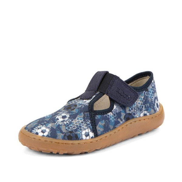 Chlapčenské plátené barefoot prezuvky CANVAS T-BAR BLUE Froddo G1700439-5 - 31