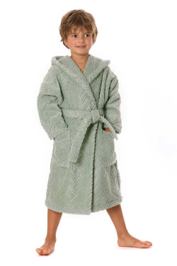 Detský župan Athena s kapucňou 9116 Baby Olive dětské č.140