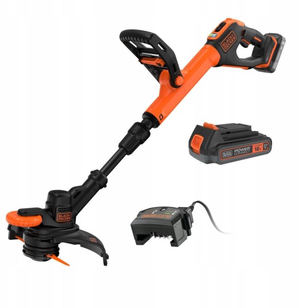 Black&Decker Black & Decker Akumuliatorinė žoliapjovė su 25 cm ašmenimis, 18V, Juodas & Decker [BCSTR918D1-QW] 2,0Ah