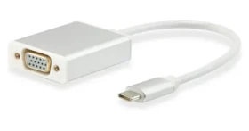 Equip USB-C - VGA biela / Redukcia / USB-C / VGA / 1920x1080 60Hz / 0,15 m (133451)