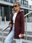Dámska bunda parka s odnímateľnou kapucňou FashionStreet bordová TY5349 L