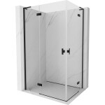 MEXEN/S - Mist-H L Duo sprchovací kút dvere krídlové 105 x 80, transparent, čierna 8A5L-105L-080P-70-00