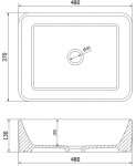 MEXEN - Catia umývadlo na dosku 48 x 37, biela/zlatá vzor 21314817