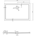 MEXEN - Flow sprchová vanička obdĺžniková slim 70 x 130, čierna mat 46R707013