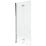 MEXEN - Mist vaňová zástena 2-krídlová ľavá 80 x 150, transparent, chróm 8A9-080-002-01-00-L