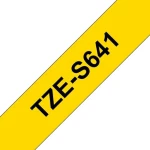 Brother TZE-S641 žltá/čierna / Kazeta s páskou / Laminovaná / Silne lepiaca / 18 mm / 8 m (TZE-S641)