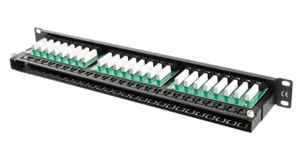 Lanberg čierny / Patch panel / 48 portov / Cat5e / UTP / 1U / 19" (PPU5-1048-B)