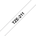 Brother Tape Black on White / Páska do tlačiarne štítkov / čierna tlač / biely podklad / 6 mm / 8 m (TZE-211)