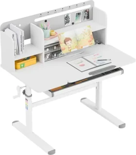 Mark Adler Study 5.7 šedá / Detský nastaviteľný písací stôl / pre deti od 90 do 160 cm (MA-STUDY 5.7 GREY)