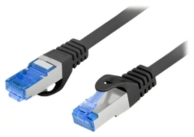 Lanberg CAT6a čierna / Patch kábel / S/FTP / LSZH / 1m (PCF6A-10CC-0100-BK)