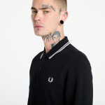 Tričko FRED PERRY Long Sleeve Twin Tipped Shirt Black XL