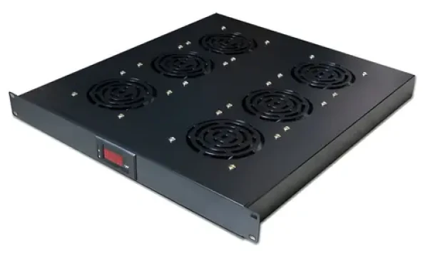 Xtendlan Ventilačná jednotka do 1U pozície / Ventilačná jednotka / termostat / 6 ventilátorov / hĺbka 500 mm (SFAN1U6T-B-EK)