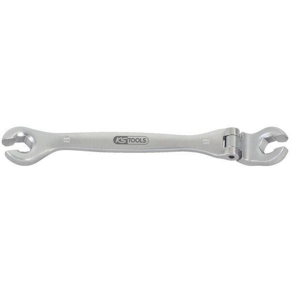 KS Tools 518.0378 CHROMEplus otvorený dvojitý očkový kľúč s kĺbom, 8mm; 518.0378