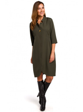 šaty khaki barva model 18002236 - STYLOVE Velikost: EU XXL