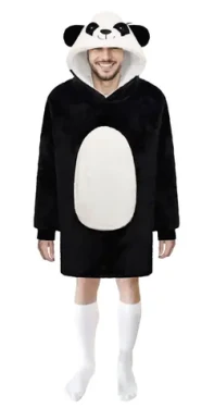 Cozy Noxxiez CH367 Panda - hrejivá televízna mikinová deka s kapucňou pre teenagerov a dospelých (20-CH367)