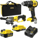 Stanley V20 SFMCD716 SFMCG400 / Sada aku náradia / vŕtačka uhlová brúska / 2.0Ah + 4.0Ah (SFMCK208MDS-QW)