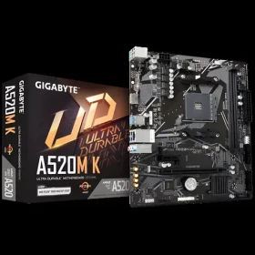 GIGABYTE A520M K / Základná doska / AMD A520 / AM4 / 2x DDR4 / 4X SATA III / mATX (A520M K)