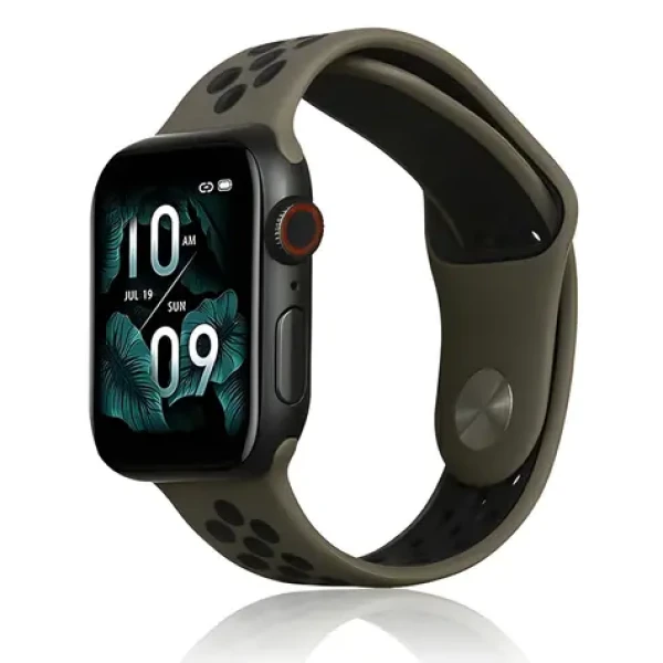 Beline Sport Silicone hnedo-čierny / Športový pásik pre Apple Watch / 38/40/41 mm
