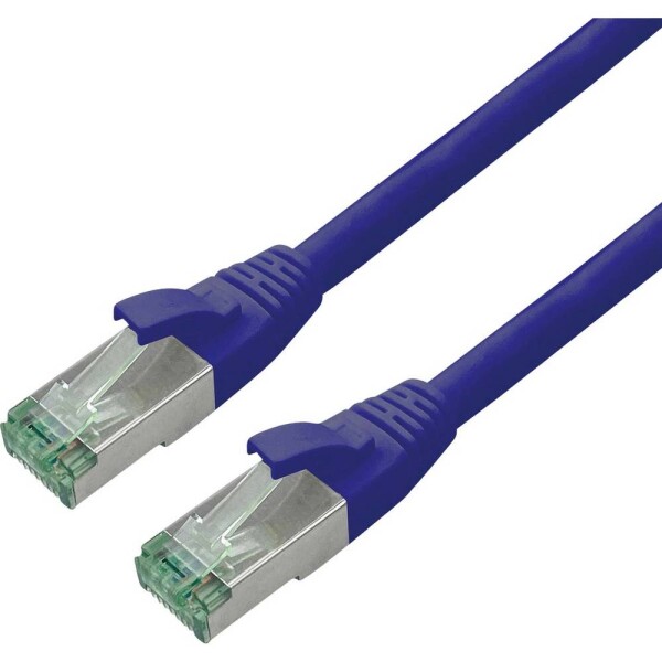 Roline recycled material 21.45.3248 RJ45 sieťové káble, prepojovacie káble CAT 6A S/FTP 15.00 m modrá dvojžilový tienený, dvojžilový tienený, PVC plášť 1 ks; 21.45.3248