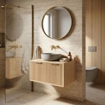 REA - Kúpeľňová skrinka pod umývadlo Core 80cm Beige REA-M0407