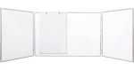2x3 Triptych 60x90/180 biely / Tabuľa / Keramický povrch / Hliníkový rám / 3 panely