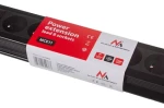 Maclean MCE11 čierna / Predlžovací kábel / 8x zásuvka / vypínač / bezpečnostná clonka / 1,5 m (MCE11)