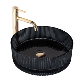 REA - Umývadlo na dosku Ingrid 36x36 Black REA-U8520