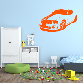 Veselá Stena Samolepka Auto Mustang Farba: oranžová, Veľkosť: 80 x 50 cm