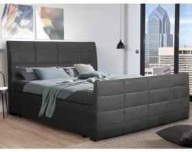 Posteľ boxspring Bonny 180x200 cm, antracitová vintage látka%