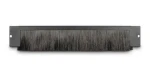 Inter-tech kefová lišta 19" čierna / Krycia lišta pre rozvádzač / 1U / 360x66x10 mm / oceľ (88887357)